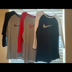 Bundle of 3 Baseball Style Nike Shirts